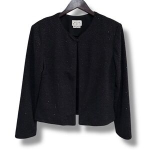 David Warren New York Cardigan‎ Button Front Black Speckled Size 16 - 20 x 22.5